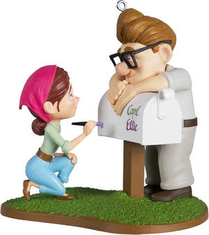 Hallmark Keepsake Adorno navideño de plástico 2022, Disney/Pixar Up Carl & Ellie