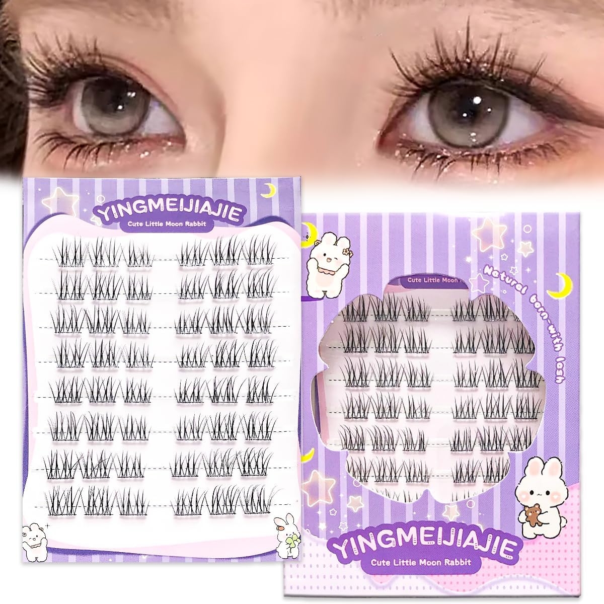Large Capacity, False Eyelashes, No Glue, High Adhesion, Not Easy to Fall Off, Cute, 3D False Eyelashes, With Glue, No Adhesive, 3D False Eyelashes, Bundle, Popular, Beginner, Durable, Eye