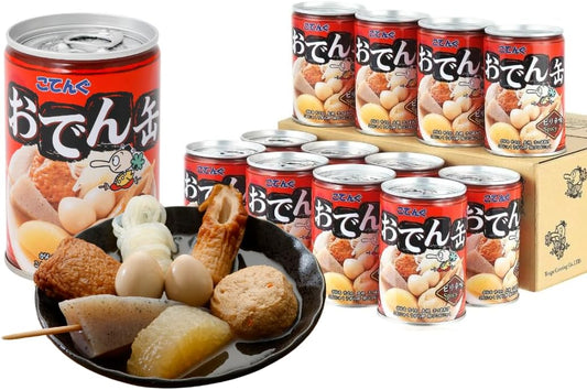 【Exclusive】Official Kotengu Oden Canned Goods, Spicy Ganmo and Daikon, 12 Cans, Gift for Those Living Apart, Canned Snacks, Side Dish, No Chopsticks Needed, Also for Outdoor Use