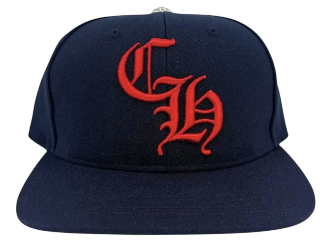 CHROME HEARTS 'NAVY/RED' 6 PANEL NAVY BASEBALL HAT