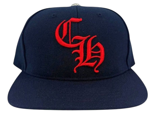 CHROME HEARTS 'NAVY/RED' 6 PANEL NAVY BASEBALL HAT
