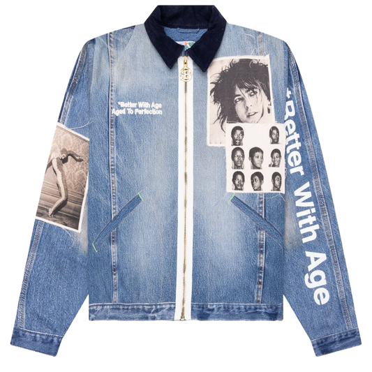BETTER WITH AGE 'ROCK CITY INDIGO' RECONSTRUCTED DENIM JACKET
