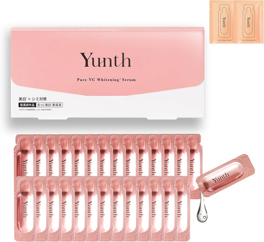 Yunth(ユンス) Raw VC Infusion Serum, 28-Day Supply [Includes 2 Retinol Sample Packs] (Serum/Cosmetics/Skin Care/Pores/Beauty/Face Care/Retinol)