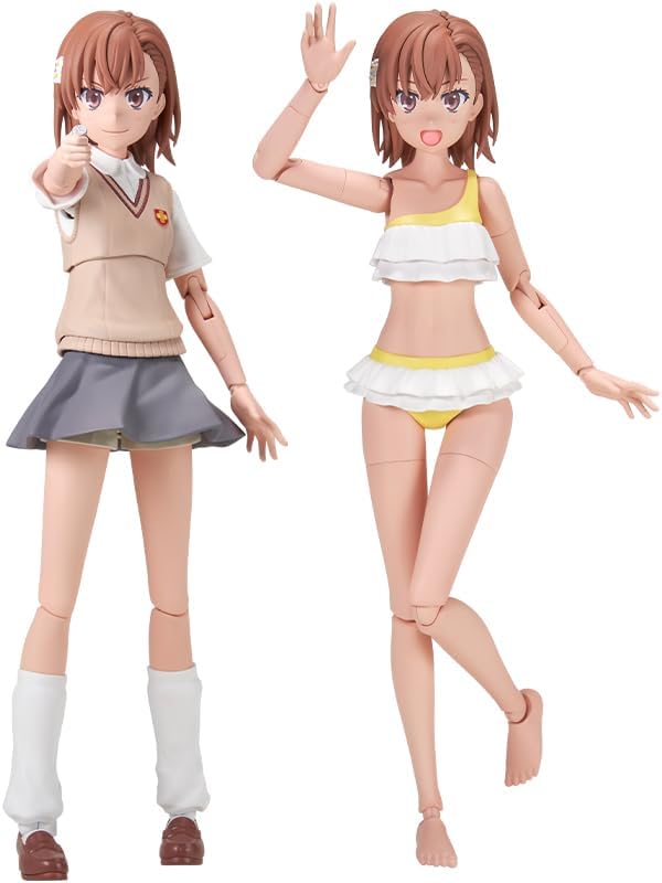 KADOKAWA PLASTIC MODEL SERIES "Toaru Kagaku no Railgun T", Mikoto Misaka, Total Height Approx. 6.4 inches (163 mm), DX Version, Color Coded Plastic Model