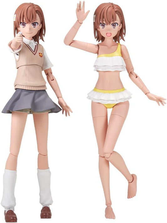 KADOKAWA PLASTIC MODEL SERIES "Toaru Kagaku no Railgun T", Mikoto Misaka, Total Height Approx. 6.4 inches (163 mm), DX Version, Color Coded Plastic Model