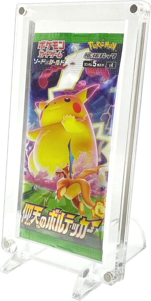 SPICA Trading Card Unopened Pack, Storage Case, Acrylic, UV Protection, Blocks Approximately 90% of UV Rays, Magnetic, Display Case, Unopened Pack Loader (with Stand)