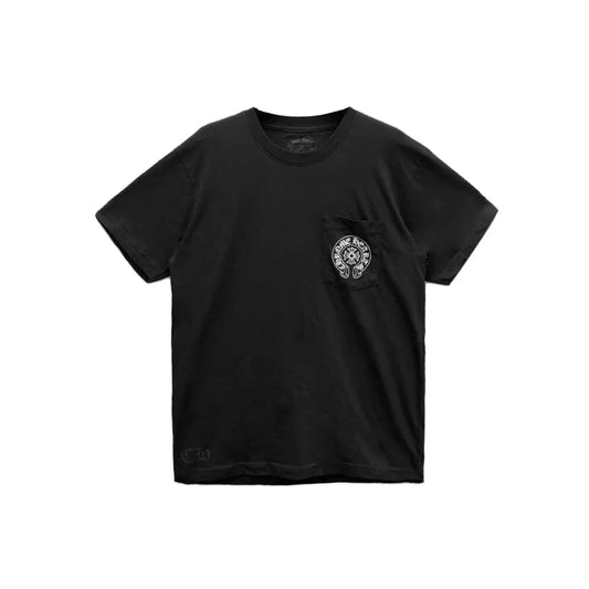 CHROME HEARTS 'MIAMI' BLACK HORSESHOE POCKET TEE