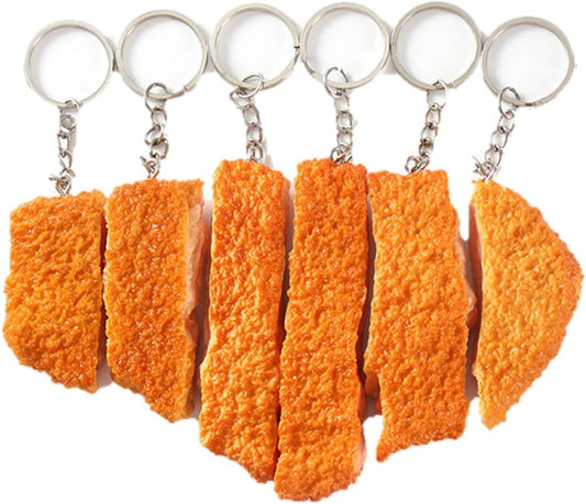 Sulanx Food Sample Pork Cutlet, Tonkatsu Keychain, 6-piece Set, 3-Piece Set, 1 Cut, Variety, Winning Tonkatsu Keychain, Passed Exam