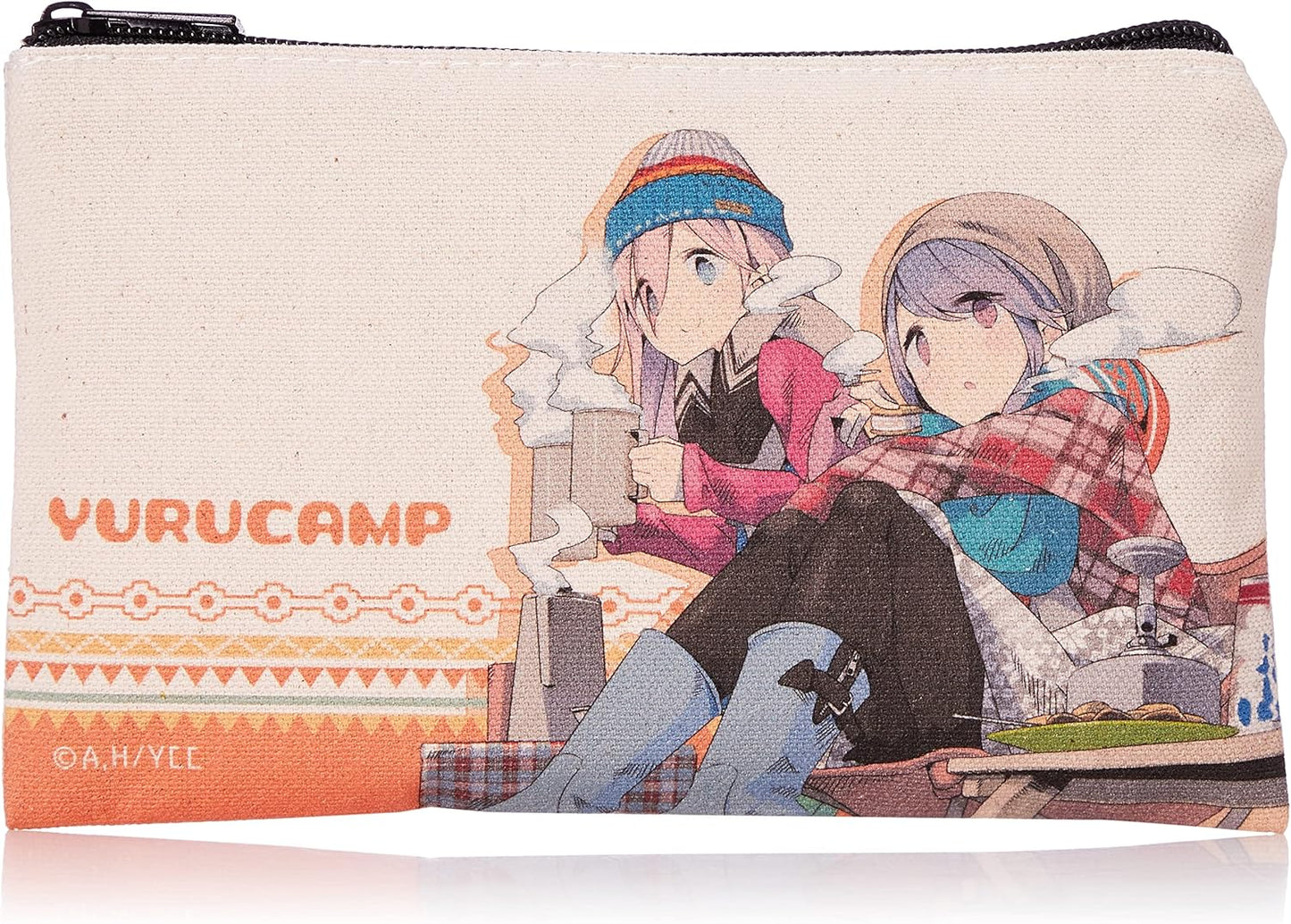 Licensing Agent Yuru Camp △ Flat Pouch Design 05 (Nadeshiko Kagamihara & Rin Shima/B)