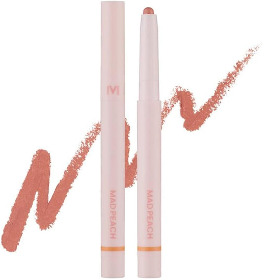 [Official] MAD PEACH Mad Peach Overfit Lip Pencil_3 Colors Overlip Pencil Lip Gloss Tint Matte Tint Pink Rip Makeup 02 Nude Beige, 0.3 oz (9.6 g)