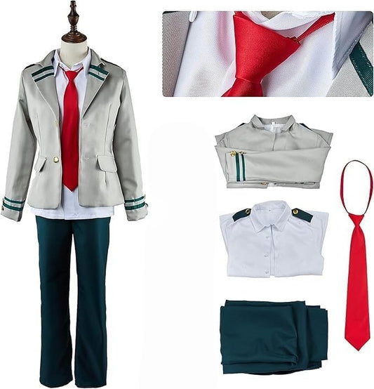 【Essri】Cosplay Costume My Hero Academia Uniform Izuku Midoriya Katsuki Bakugo Tenya Iida Shoto Todoroki Ochako Uraraka Wind Costume Halloween Christmas Costume Anime Cosplay Event Outfit