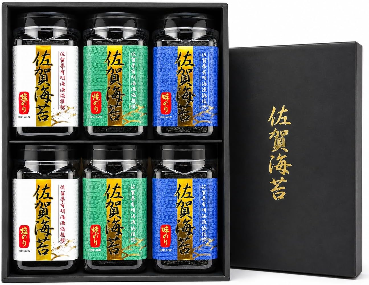 Sunseaweed, Ariaki Saka, 3 Types, 6 Pieces, Food Comparison Gift Set (2 Each), Tabletop Bottle, Fisherman Recommended, Made in Japan, Superb Mouthpiece, Okamen, New Year's Festivals