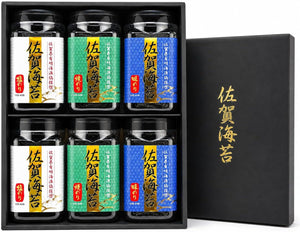 Sunseaweed, Ariaki Saka, 3 Types, 6 Pieces, Food Comparison Gift Set (2 Each), Tabletop Bottle, Fisherman Recommended, Made in Japan, Superb Mouthpiece, Okamen, New Year's Festivals
