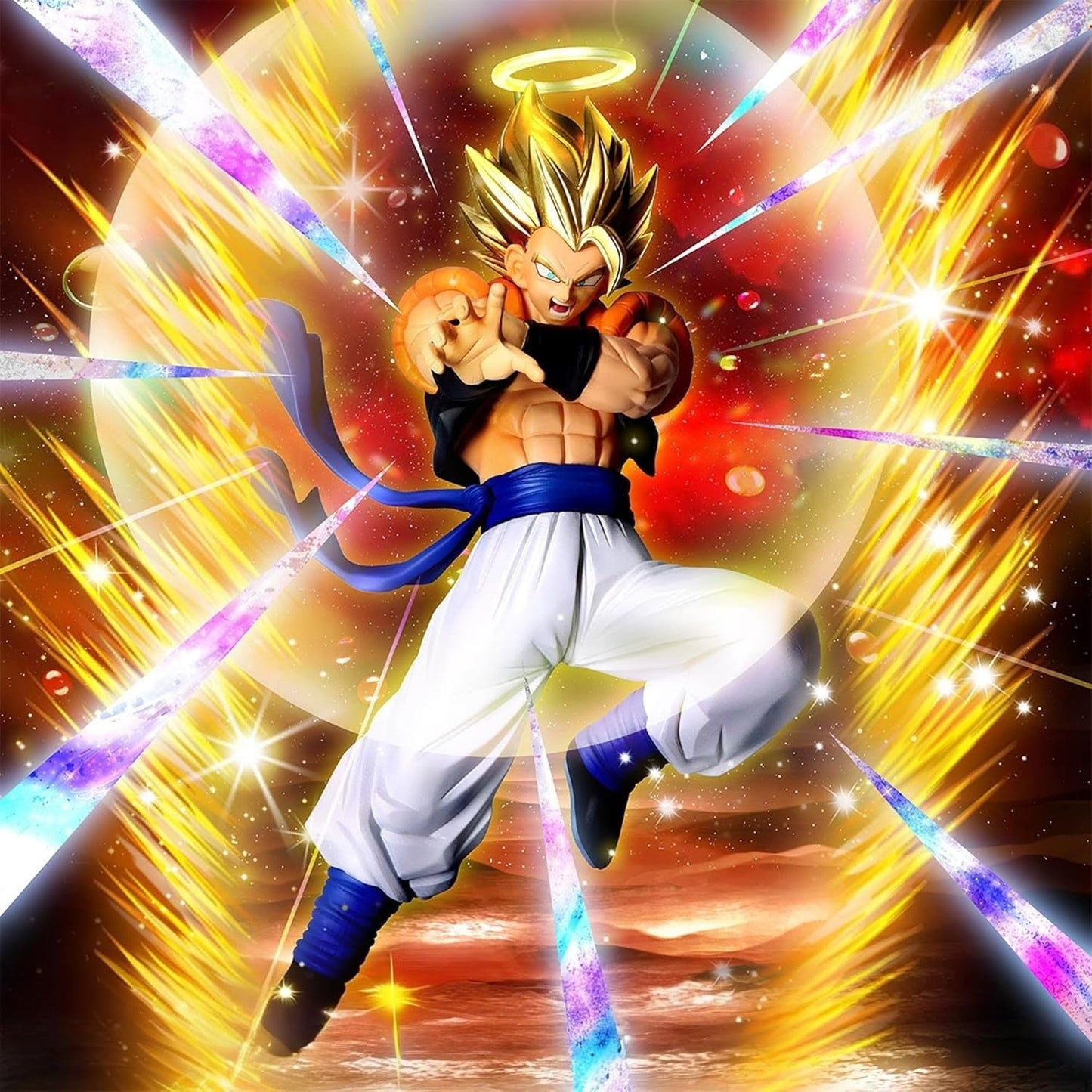 Dragon Ball Figure Super Gogeta, Dragon Ball Z Dokkan Battle 10th Anniversary Figure, Size: Approx. 7.5 inches (19 cm)