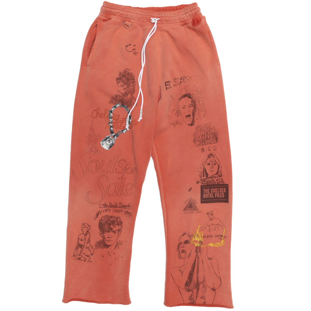 PALY 'CHELSEAY HOTEL' RED SWEATPANTS