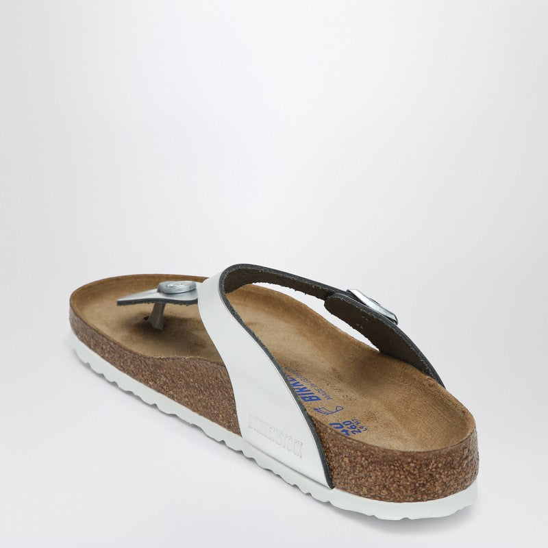 Birkenstock Gizeh Birko Flor Flip Flops Silver - Image 1