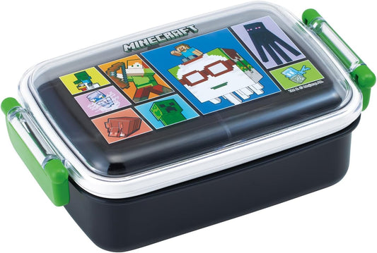 Skater RBF3AN-A Children's Bento Box, 15.2 fl oz (450 ml), Fluffy Dome-Shaped Lid, 1 Tier, Made in Japan, Minecraft 26