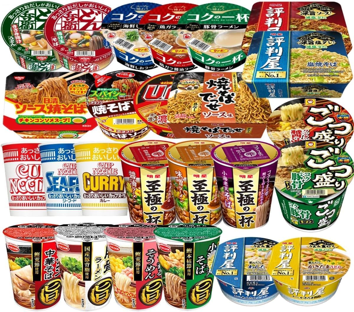 12 Assorted Cup Noodles, Assorted Set, 12 Pieces