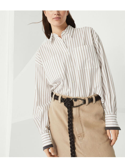 Brunello Cucinelli Striped Cotton Shirt - Image 1