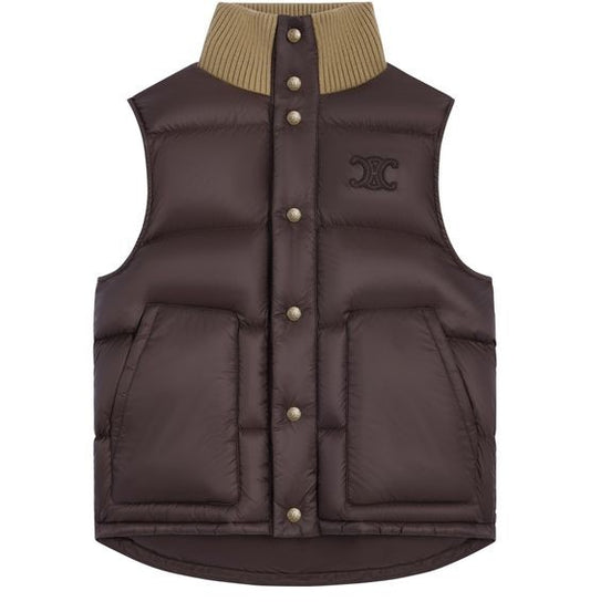 CELINE Sleeveless puffer jacket in light nylon - Image 1