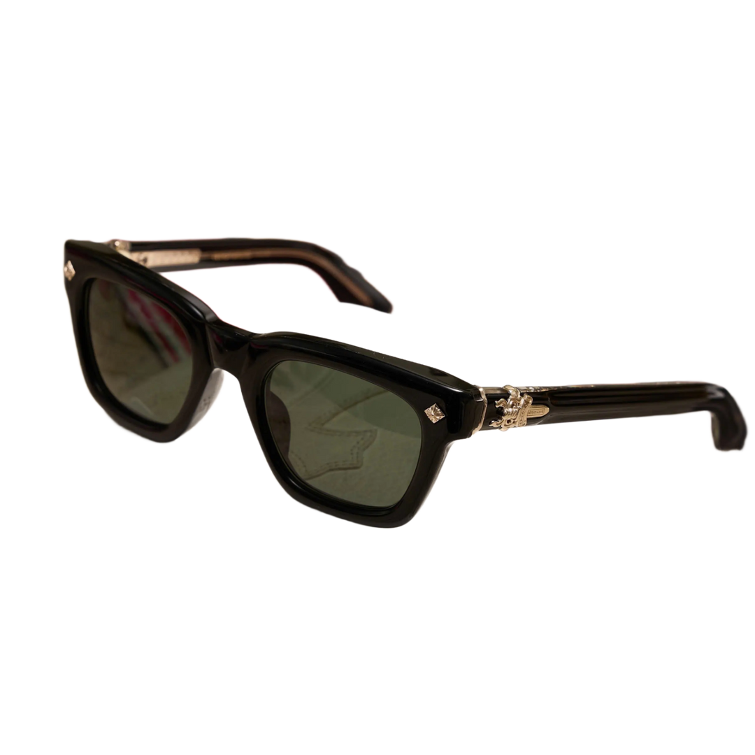 CHROME HEARTS 'DONNYSOFFERGISMS' BLACK/GOLD BLACK SUNGLASSES