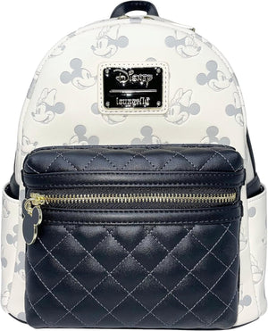 Loungefly Disney Mickey and Minnie Mouse Women's Double Strap Handbag, White, Medium, white