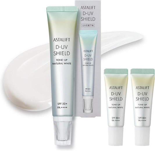 Astalift UV Makeup Base (SPF50+ PA++++) D-UV Shield, Tone Up, Natural White, 1.1 oz (30 g) [Official Store Limited] 0.1 oz (4 g) Mini Set of 2
