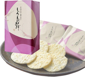 Toyama Specialty Product, Shirobiyuki Hidesuya Confectionery Sasaraya White Shrimp Souvenir Gift, Hokuriku Specialty Packaging (2 Sheets x 15 Bags)