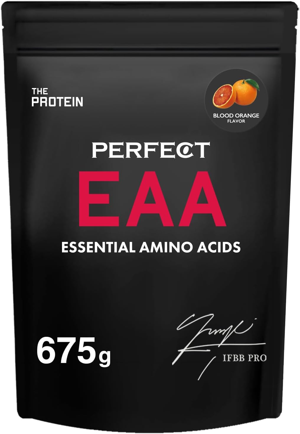【Supervised by IFBB PRO Junpei Taguchi】 THE PRO Perfect EAA Blood Orange Flavor 675g Domestically Made Low Sugar 45 Servings Takeuchi Seiyaku THE PROTEIN
