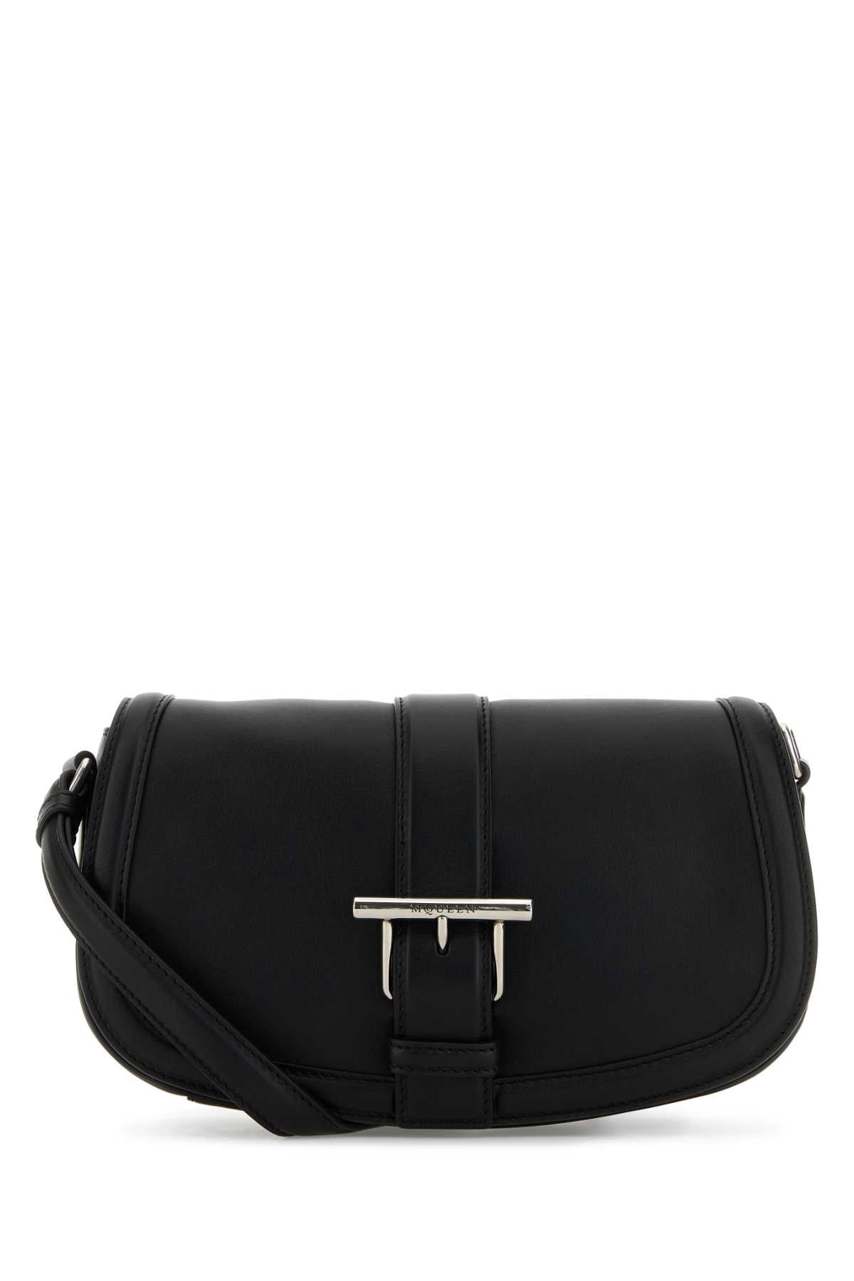 Alexander Mcqueen アレクサンダーマックイーンブラックレザーサッチェルクロスボディバッグ - Image 1