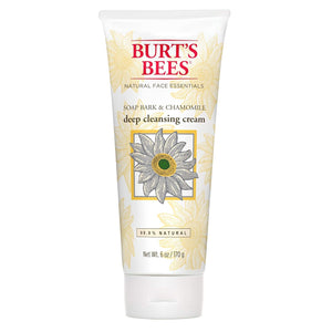 Burt's Bees Crema limpiadora profunda, corteza de jabón y manzanilla, 6 onzas (paquete de 4)