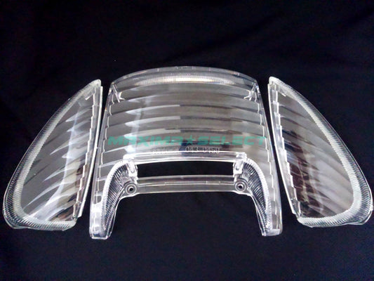 MAXIMASELECT ホンダ対応 ライブディオ AF34 AF35 クリア テールレンズ ウインカーレンズ セット 外装 の カスタムパーツ に マイクロファイバー セット