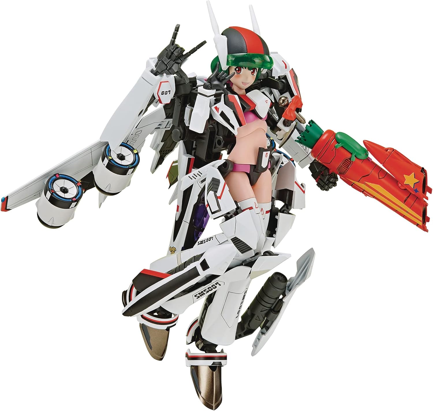 Aoshima Bunka Kyozai VFG Macross Frontier VF-25F Messiah Ranka Lee MC-09 Plastic Model Total Height Approx. 5.9 inches (150 mm) Color Coded