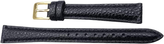 Seiko DAD9R Watch Band, 0.5 inch (12 mm), Shrink Leather, Black, Women's