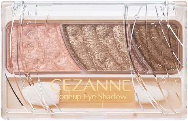 Cezanne Tone Up Eye Shadow 11 Taupe Brown 2.7g Tri-Color Eyeshadow with Tip