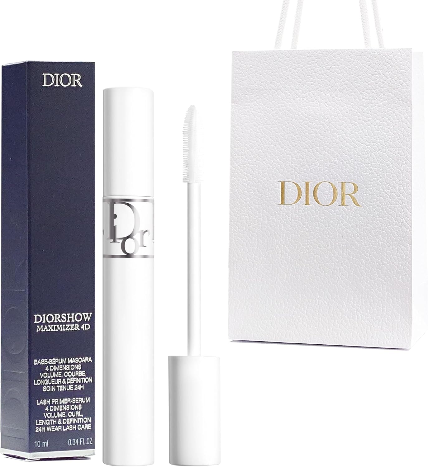 DIOR Dior Show Maximizer 4D, 0.3 fl oz (10 ml), Serum Mascara Base, Cosmetics, Birthday, Gift, Shopper Included