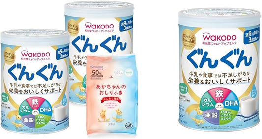 Wakodo Follow-up Milk 29.8 oz (830 g) + 2 Cans Pack (Includes Bonus) (9 Months to 3 Years Old)