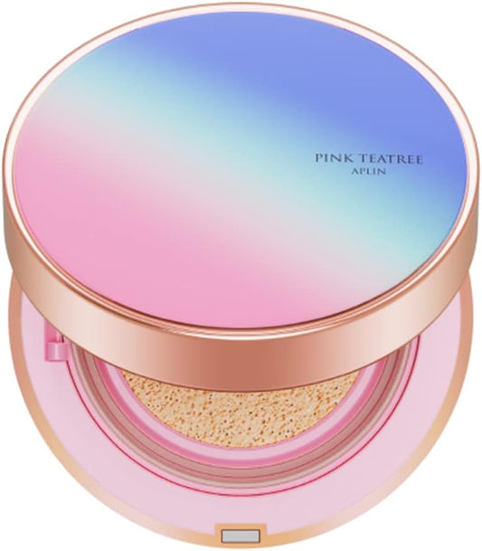 Aplin Pink Teatree Cover Primer Cushion Foundation, 0.4 oz (11 g), 17 Pure Ivory