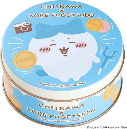 【Authentic Product】Kobe Fugetsudo Chiikawa Mini Gaufres Candy Canned 【Spotted】 6 pieces (Vanilla Strawberry Flavor Chocolate 3 pieces x 2 bags)