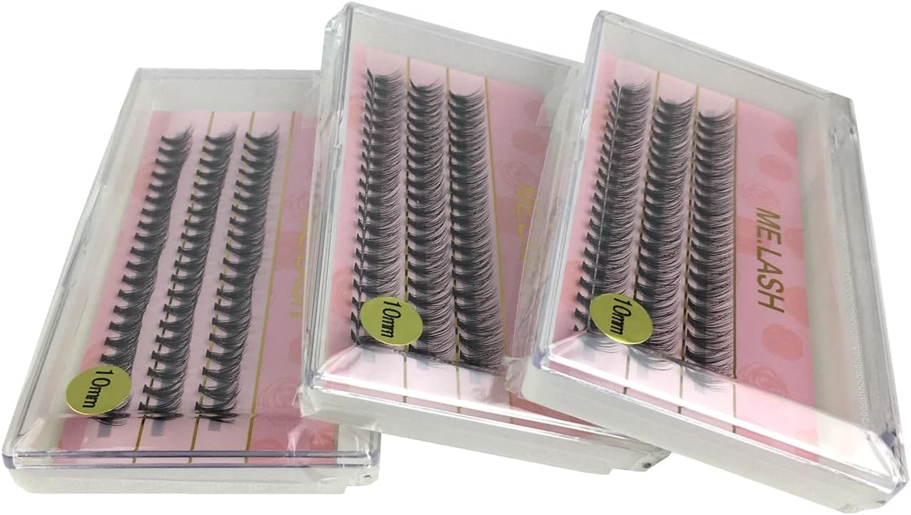 3 Boxes Eyelash Extensions 0.10mm C Curl 8mm-14mm Black Handmade False Eyelashes Natural Long Individual Eyelash Extensions Fake Eyelashes Makeup Beauty Cosmetic Thick Big Eyes 20D Double Layer 3D