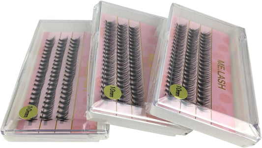 3 Boxes Eyelash Extensions 0.10mm C Curl 8mm-14mm Black Handmade False Eyelashes Natural Long Individual Eyelash Extensions Fake Eyelashes Makeup Beauty Cosmetic Thick Big Eyes 20D Double Layer 3D