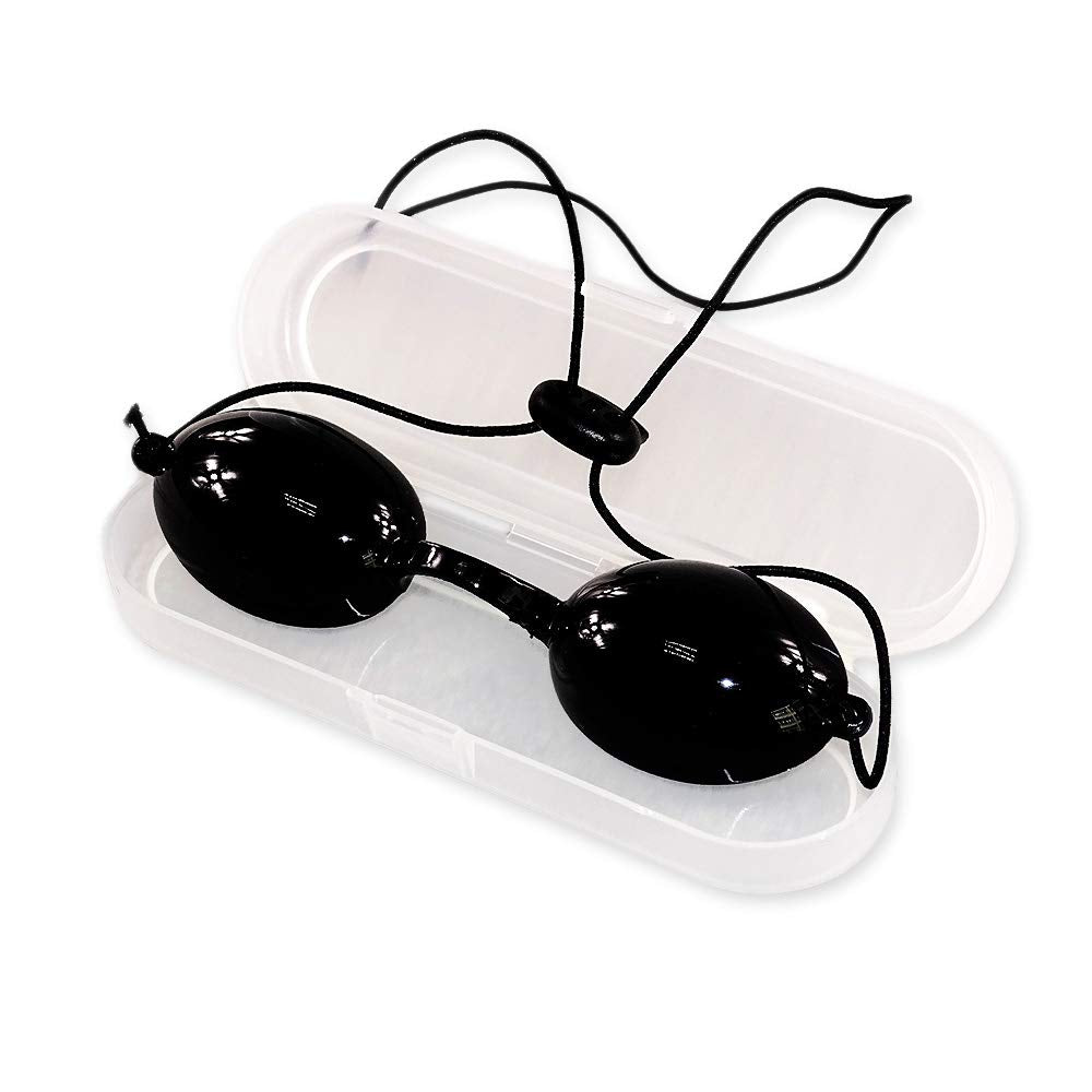 Blackout Goggles Laser Goggles Eye Protector for Light Hair Loss Eyebrow Protective Glasses for Hair Removal Eye Guard Glasses (Black)