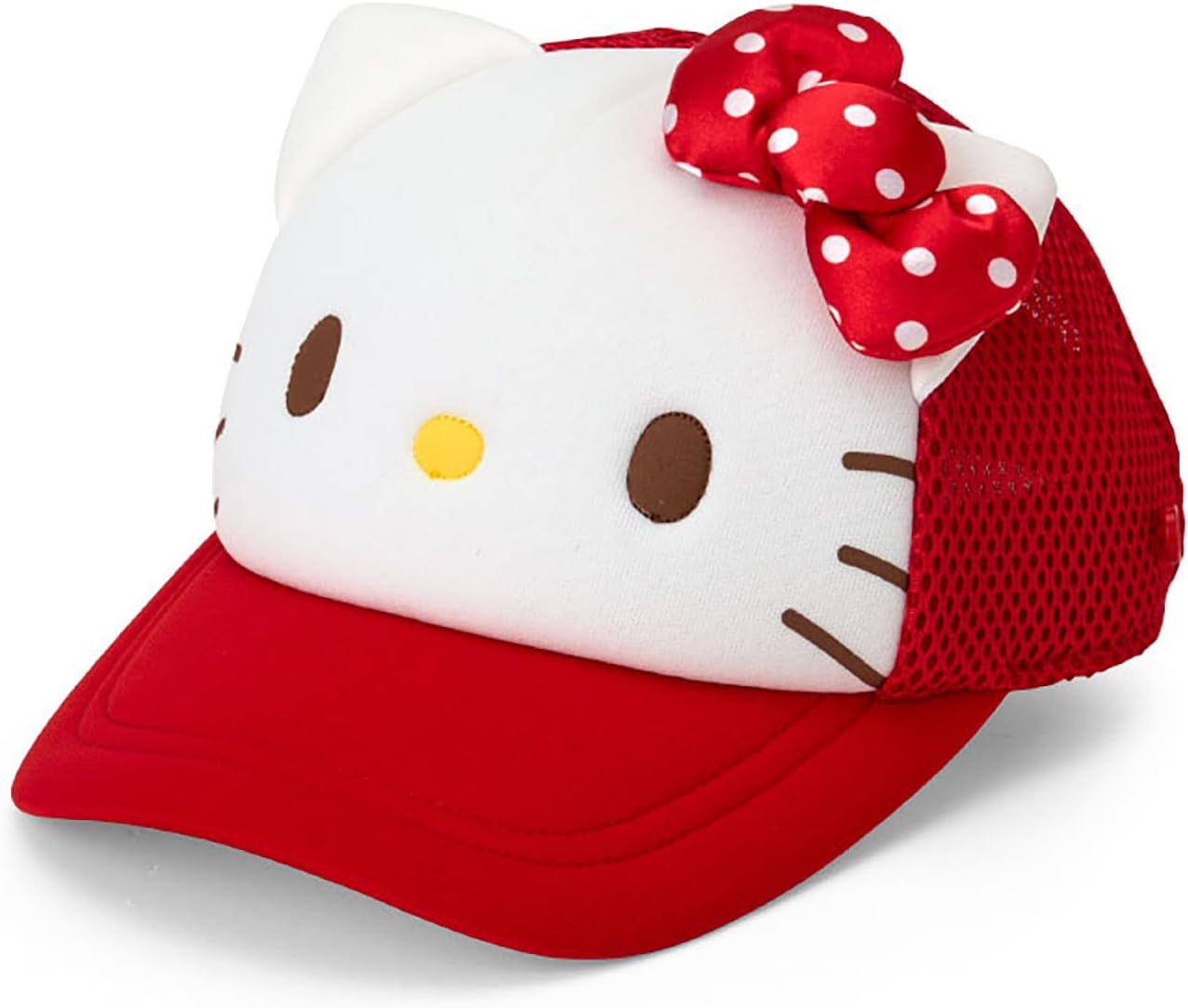 Sanrio 465984 Kids Mesh Cap with Sunscreen, Hello Kitty Hat, For Kids, 100% Polyester, UV Protection, Sun Protection
