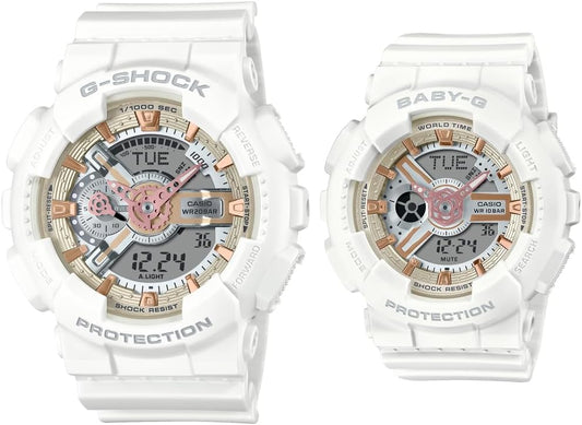 Casio GA-110/BA-110X Pair Watch White, Limited Edition / G PRESENTS LOVER'S COLLECTION 2024, Bracelet Type
