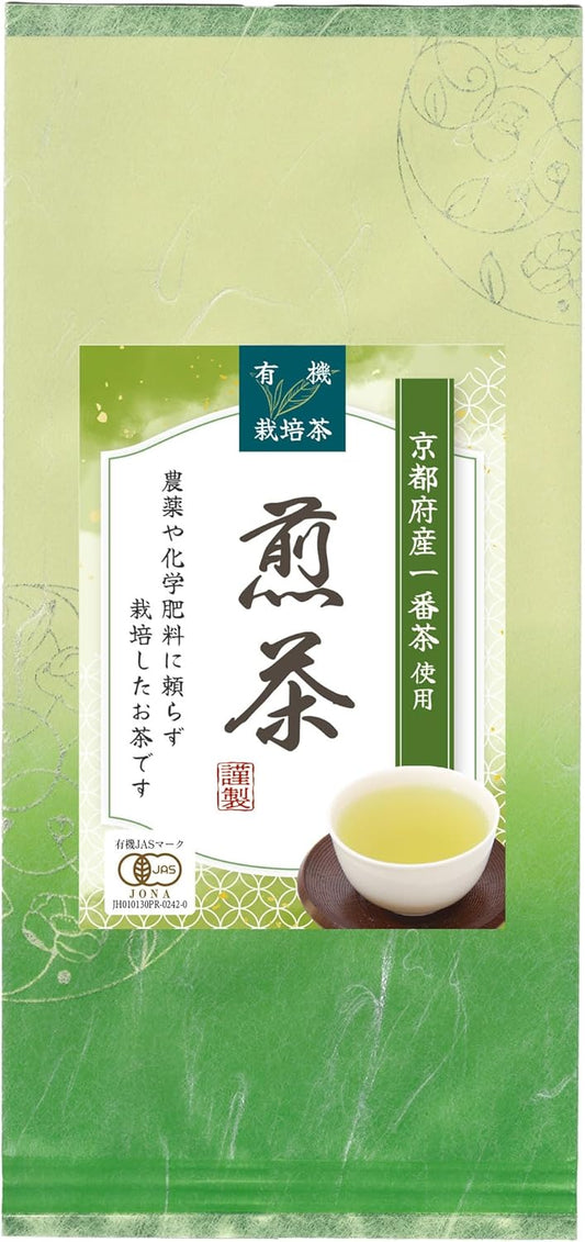 Organic Green Tea Sencha, Uji Tea, Organic JAS Certified, No Pesticides, No Chemical Fertilizer, Uses First Picking, 3.5 oz (100 g), Sencha (1 Bag)