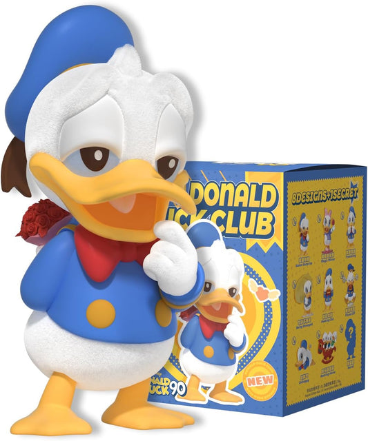52TOYS DONALD DUCK CLUB Series Blind Box Tredding Figurine Collectible Figure Painted Toy Desktop Decoration Doll Toy Great Gift for Disney Anime Fan Kids Collectors Birthday Christmas (1 Pack)