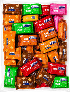 【Distribution Limited】Bisco Flavor Complete Set 7 Varieties 250 Sheets 1.1kg (Milk/Strawberry/Fermented Butter/Maple/Baked Apple/Vanilla/Café au lait) Neatly Bagged, Packed Tightly to Bursting Point