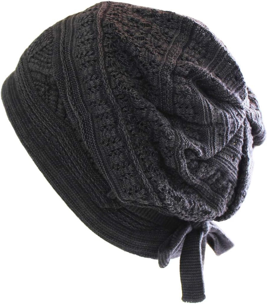 Kokoro Anti-Cancer Chemical/Medical Hat, Organic Lace Braided Pattern Care Cap [Autumn and Winter] [Made in Japan]