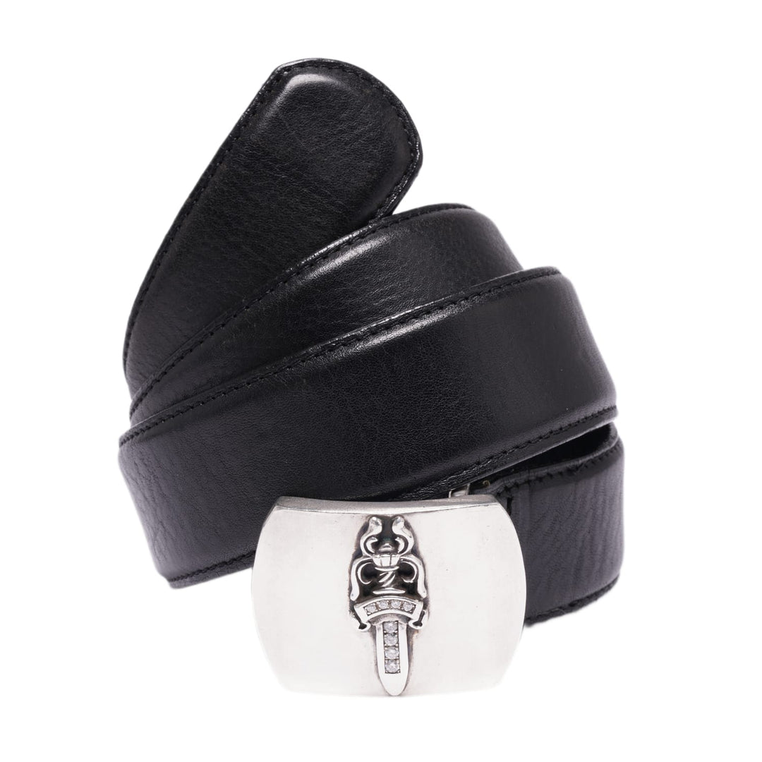 CHROME HEARTS 'DIAMOND DAGGER' LEATHER BELT