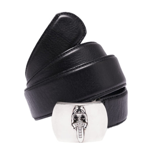CHROME HEARTS 'DIAMOND DAGGER' LEATHER BELT